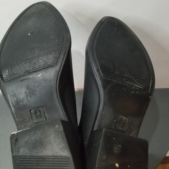 Jeffrey Campbell Black Rubber Rain Boots Size 9 - Picture 4 of 5